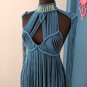 Jessica Macrame Dress, boho hippie festival dress, macrame dress , recycled dress, handmade dress