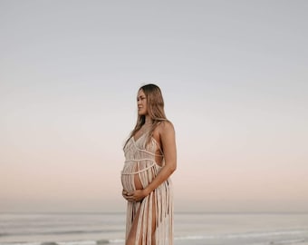 Lisa Macrame Maternity Dress for photo shoot, beach or festival