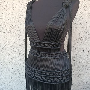 Macrame Dress Tutorial intermediate, PDF Pattern, Do it yourself Macrame Dress step by step, macrame dress instructions in English