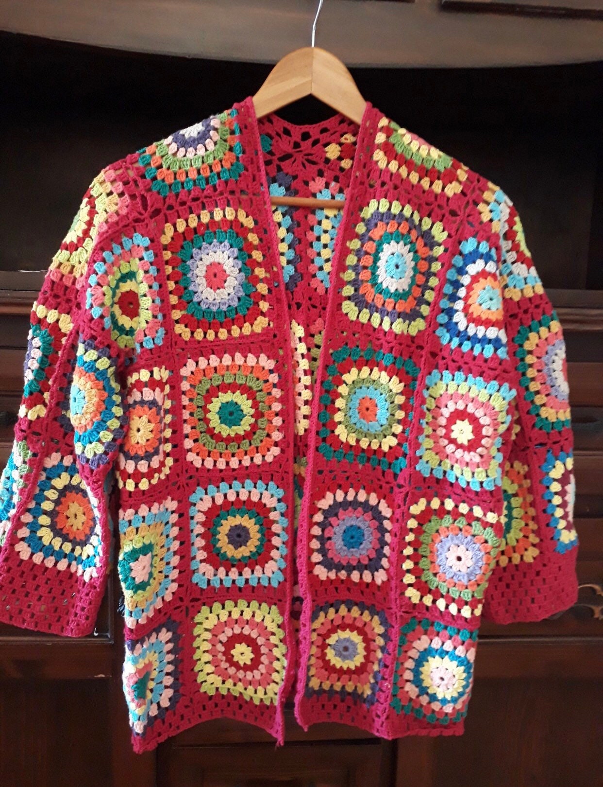 Granny square cardigan crochet cardigan jumperhandmade Etsy
