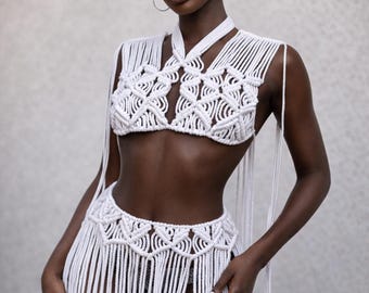 Gabi Macrame Skirt Set for festival