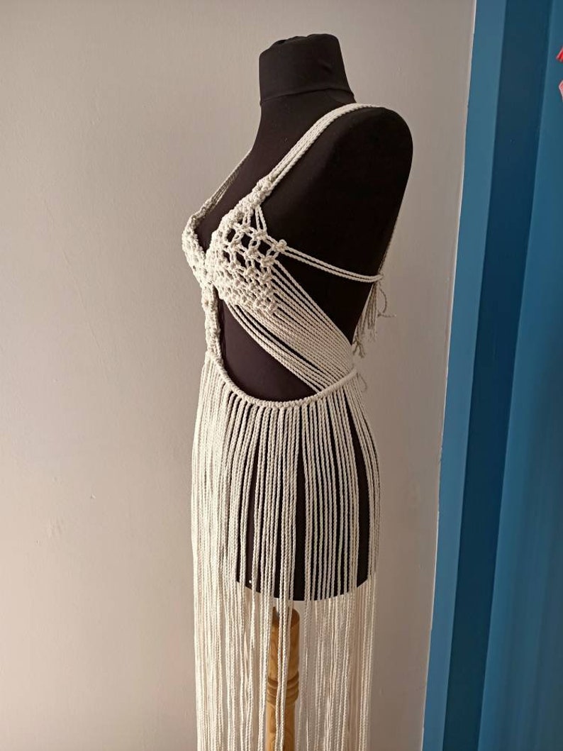 Larissa Macrame Dress Rope Dress Boho Hippie Dress Handmade Etsy