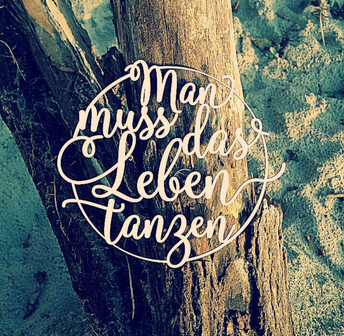 Man muss das Leben tanzen 3D Schriftzug Etsy