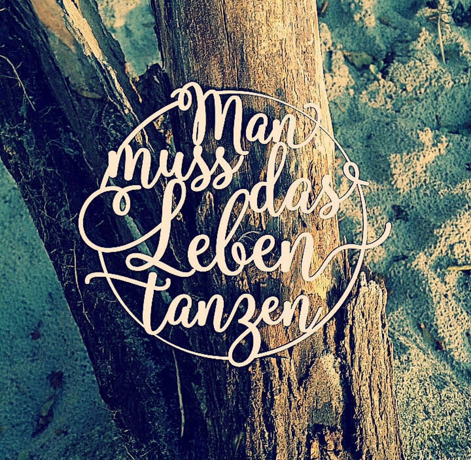 Man muss das Leben tanzen 3D Schriftzug Etsy