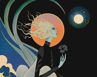 Dream Breather | 8.5x11 Art Print | Watercolor painting, fantasy, mystical, dark fairytale