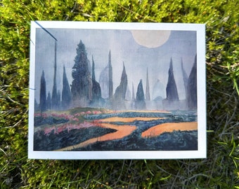 Meadow | 4.25x5.5 Art Print | Watercolor painting, fantasy, mystical, dark fairytale