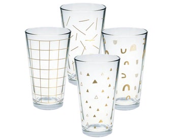 Gold Pint Glass Set