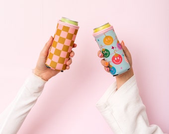 Holiday Reversible Slim Can Coolers