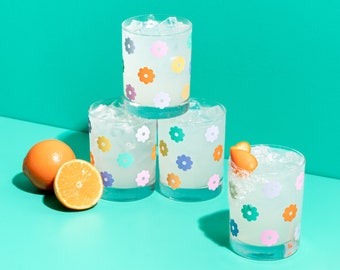 Rocks Glass Set - Daisy