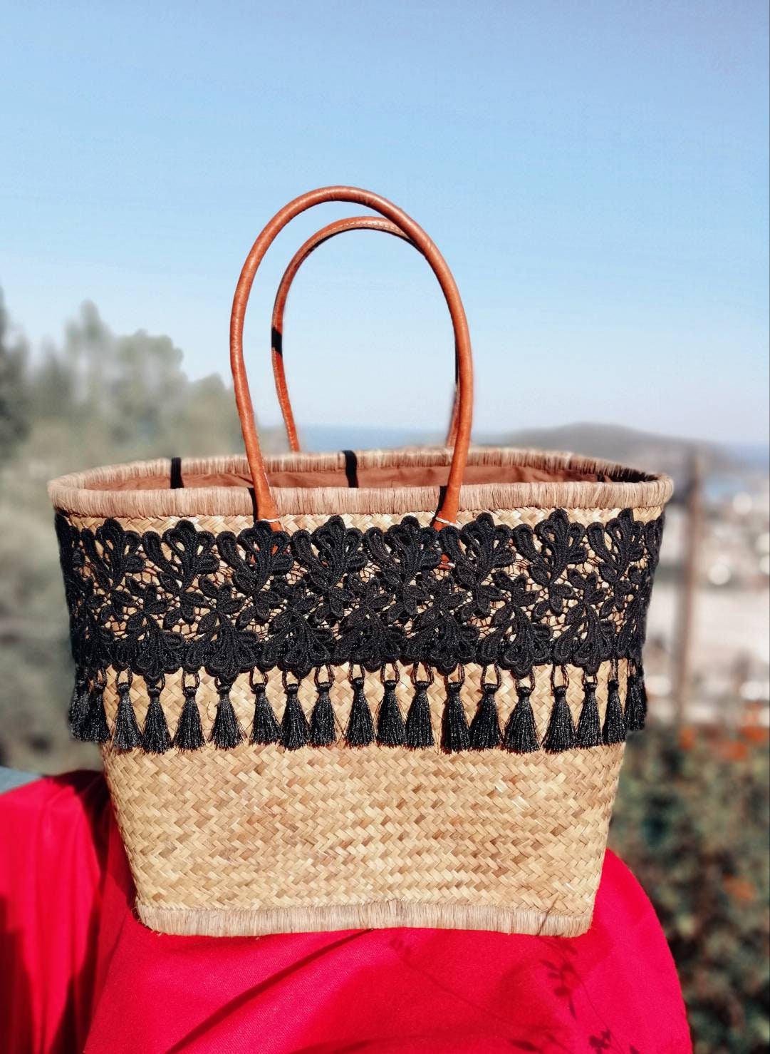 Cesta Bolsos Rafia Verano Bolsos Rafia Mujer Bolso De Rafia De