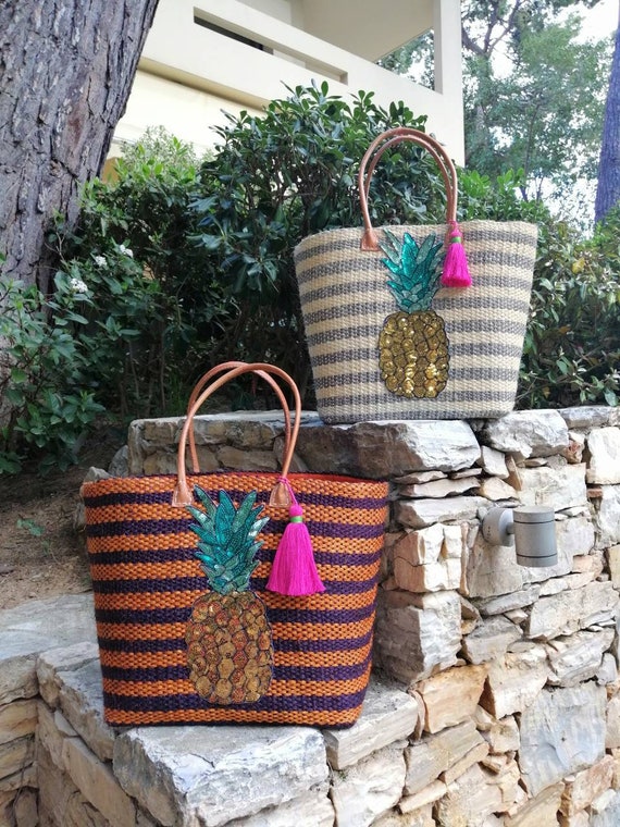 Handmade Straw Beach Bag Raffia Madagascar bag Beach Bag | Etsy