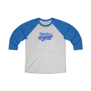 Spanish Fly Graffiti Women&#39;s Tri-Blend 3/4 Raglan Tee