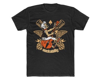 Deadman Rockabilly Rock n Roll T-Shirt Men's Cotton Crew Tee