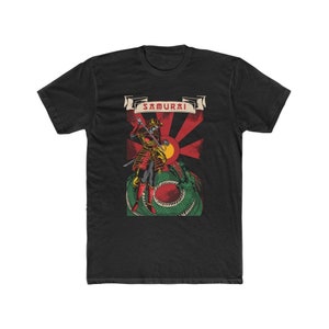 Japanese Samurai Anime Dragon Videogame Good vs Evil Men&#39;s Graphic Tee