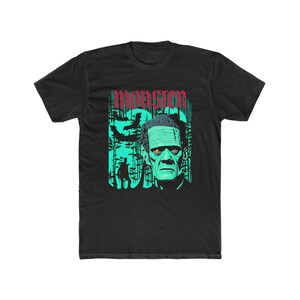 Frankenstein Monster Classic Horror Men&#39;s Cotton Crew T-Shirt Tee