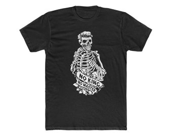 Knuckle Up No King No Master Boxing Boxer Skull Graphic Tee Tshirt