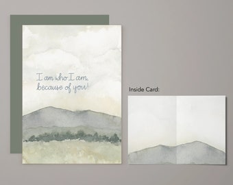 Watercolor Mountains Greeting Card | Gratitude Note