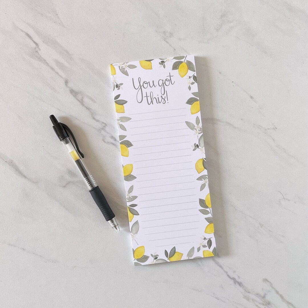 You Got This Lemon to Do Listpad To-do List Notepad - Etsy