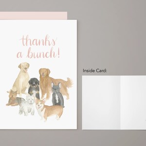 Thanks a Bunch Dogs Greeting Card | Thank You | Thanks Notecard | Watercolor Greeting Card | Puppy | Pets | Animals | Gratitude