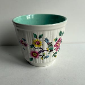 Pot de jardinière James Kent Chinoiserie Rose motif nature oiseau
