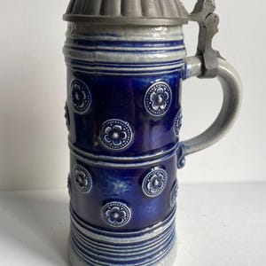Cobalt German Gerz stein jug