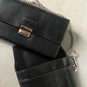 Monedero italiano para mujer, monedero, chequera Castello, clásico, retro, accesorios de mediados de siglo.