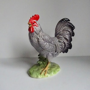 Japan large rooster porcelain figurine 1960s