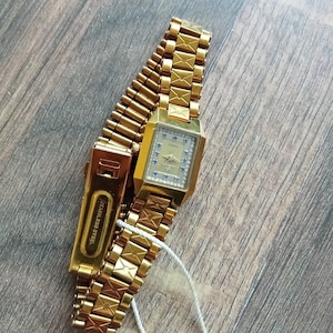 Quartz Japan Watch Women Mema Squared Tank Design 1990s Etsy
