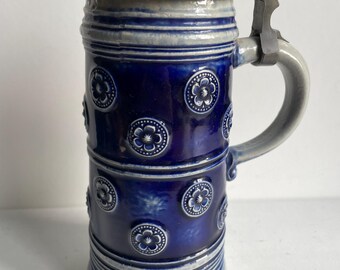 Cobalt German Gerz stein jug