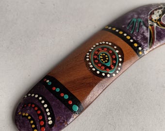 手作りのアボリジニのブラックワトル狩猟用ブーメラン - Etsy 日本