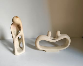 アフリカのソープストーン彫刻の考える人彫刻（ケニア） - Etsy 日本