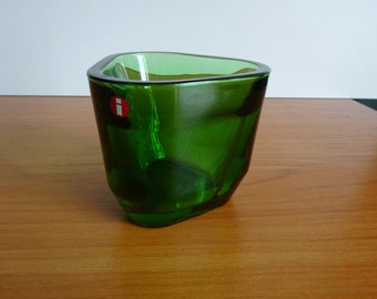 Italian candleholder Alfredo Häberli Iittala Green TRIS Votive For Tea Light Italian glass collectibles table decor