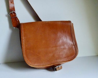 Buffalo leather shoulder bag