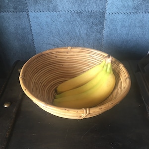 Rattan African bowl basket   1970s