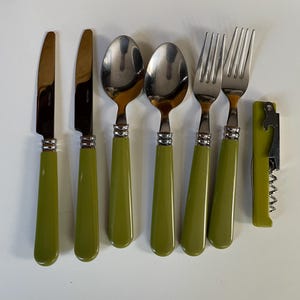 Vintage English cutlery set space age