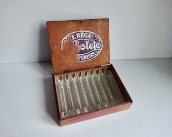 Antique pressed glass French knife holders rests  1930