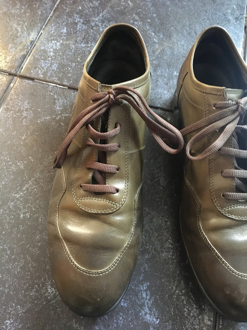 Vintage Bally Swiss Men Leather shoes. Switzerland. 1980s