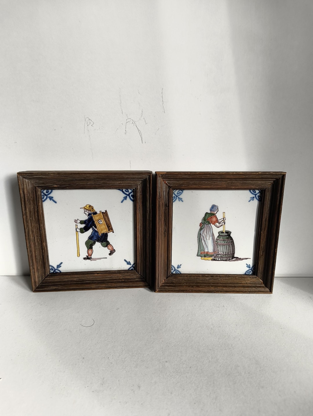 Dutch Royal Tichelaar Makkum Farm Village Ceramic Tiles - Etsy