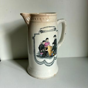 Antique English Victorian large pitcher jug  1800