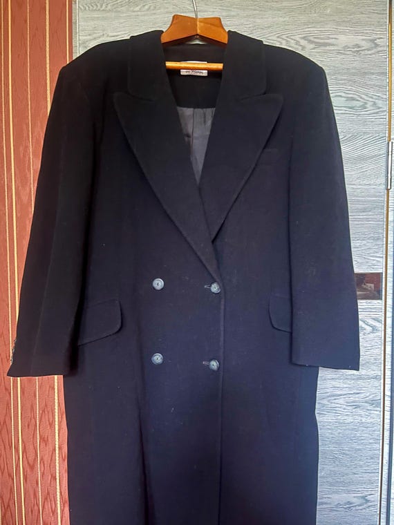 Vintage Yorn Paris woman coat wool cashmere 46 EU 16 US
