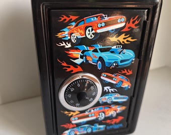 Vintage Hot Wheels strongbox with a combination lock