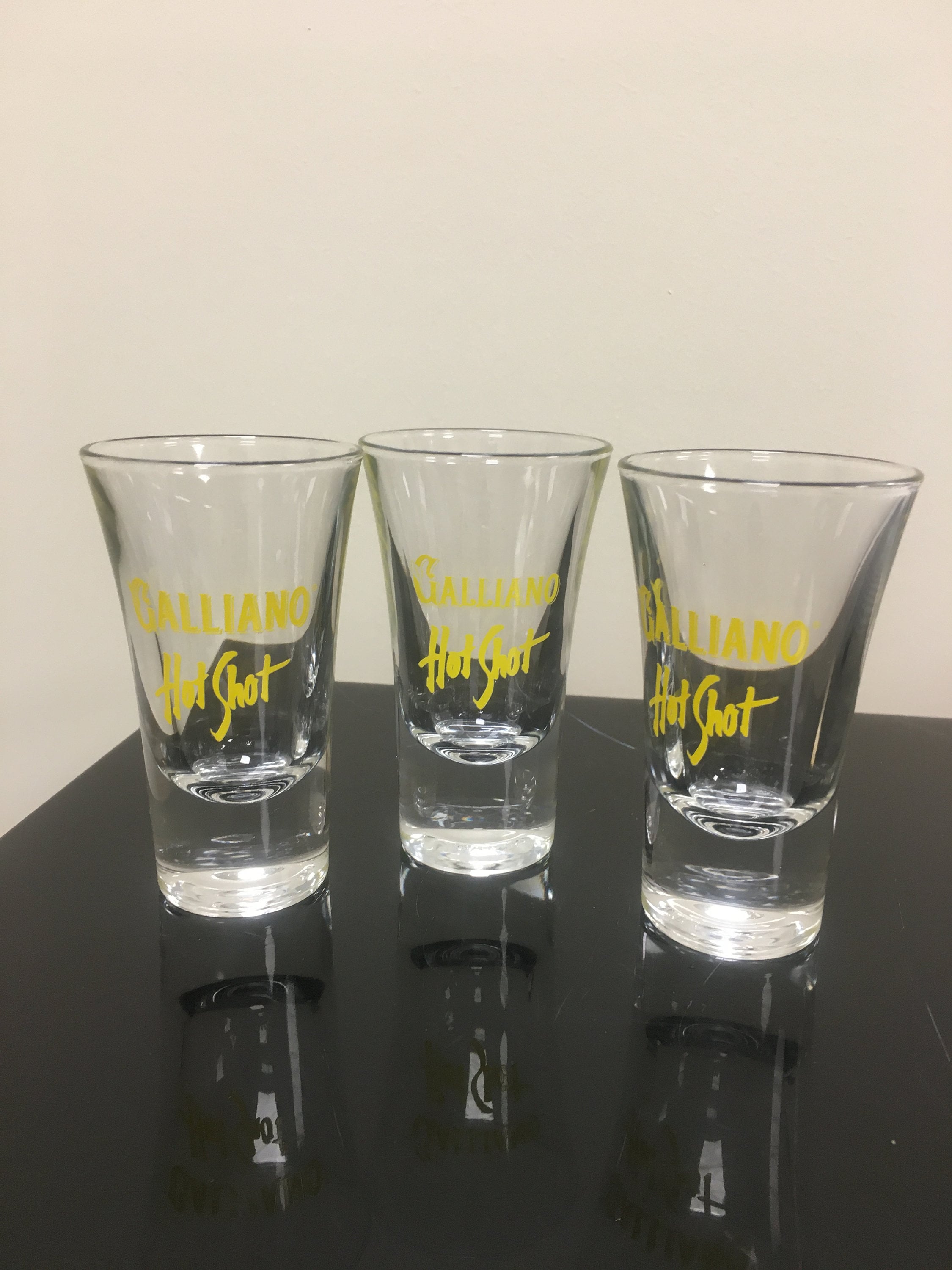 Galliano Italian 3 hot shot liqueur glasses  1990s