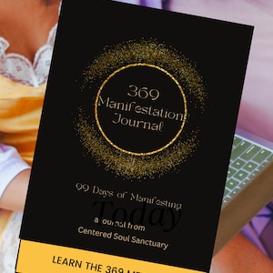 369 Manifestation Journal - Downloadable-  Canva - Printable | 2023-2024 Spiritual Workbook | Gratitude | Manifesting |Law of Attraction