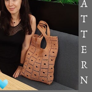 Hobo Bag Häkelmuster: Raffia Markttasche (Digital Download) (PDF Anleitung + Video)