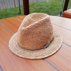 Cowgirl hat crochet pattern Safari hat Cowboy hat pattern Personalized Sun hat Western hat  Summer hat pattern Raffia hat  Fedora hat