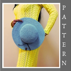 Crochet hat pattern Sun hat pattern Women crochet hat pattern Summer hat pattern Panama hat women Raffia crochet hat Crochet cloche hat