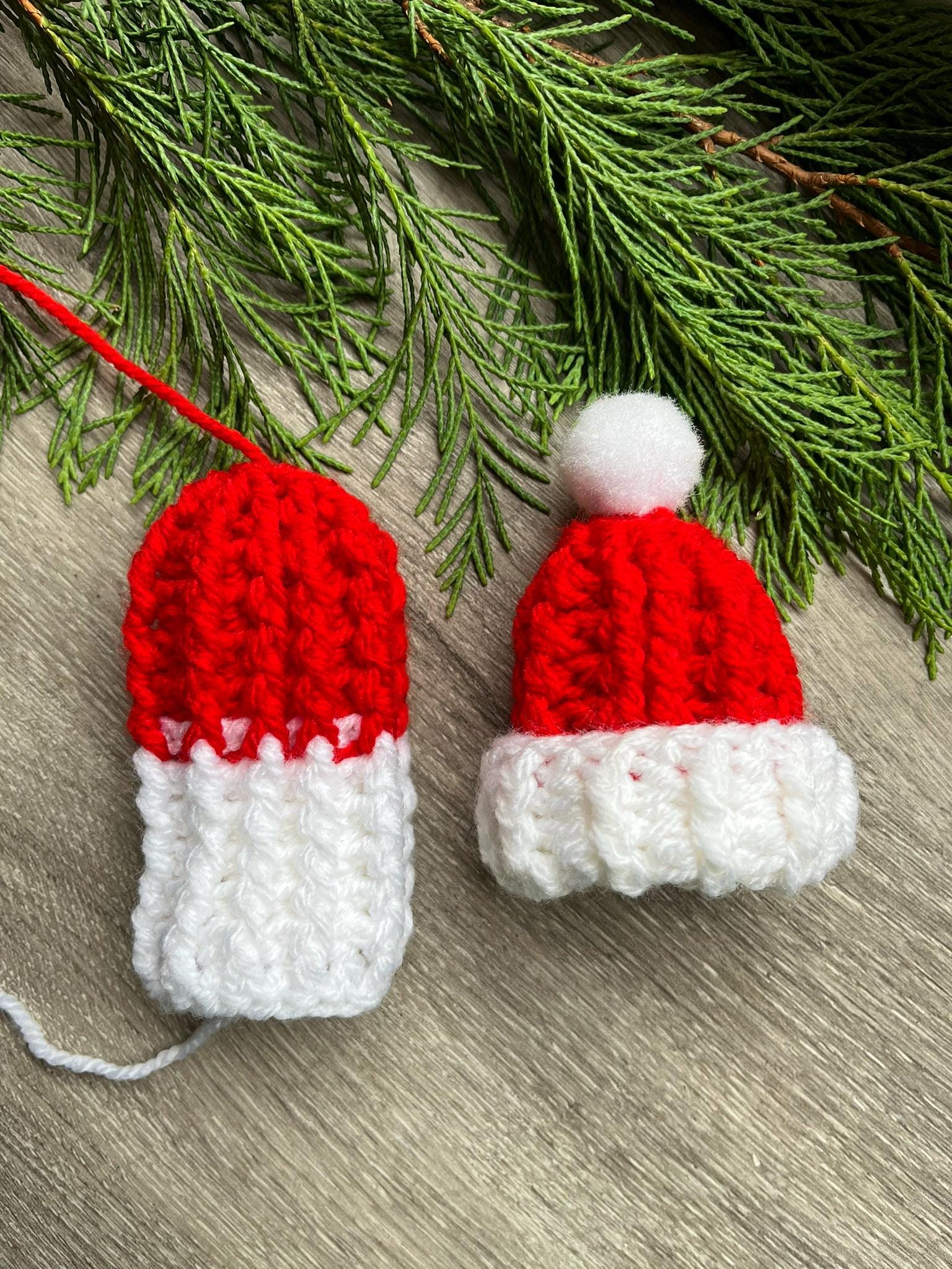 60 Pièces Mini Bonnet Et Echarpe De Noel Set Mini Chapeau De