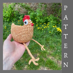 Chicken crochet pattern, Crochet bird pattern, rooster amigurumi crochet pattern, Easy & Cute Plushie for Beginners, PDF + Video Tutorial