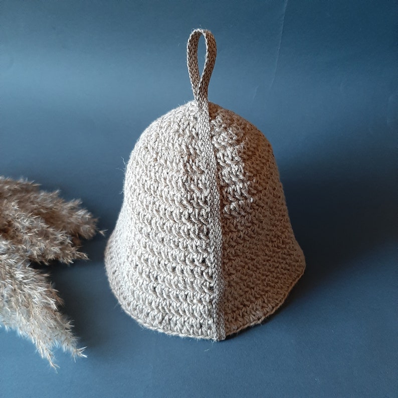 Sauna Hat for men Bucket hat Natural jute Hat Etsy