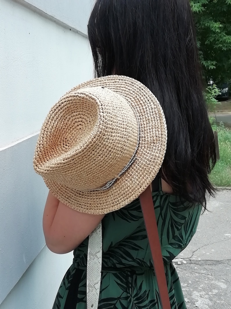 Cowgirl hat crochet pattern Safari hat Cowboy hat pattern Personalized Sun hat Western hat  Summer hat pattern Raffia hat  Fedora hat